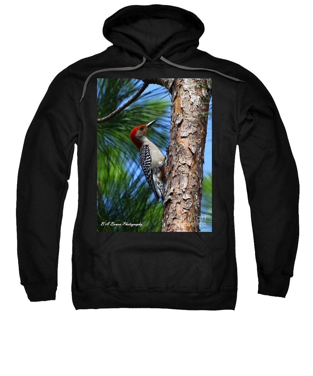 Red-bellied Woodpecker Sweatshirt featuring the photograph Red-bellied Woodpecker by Barbara Bowen