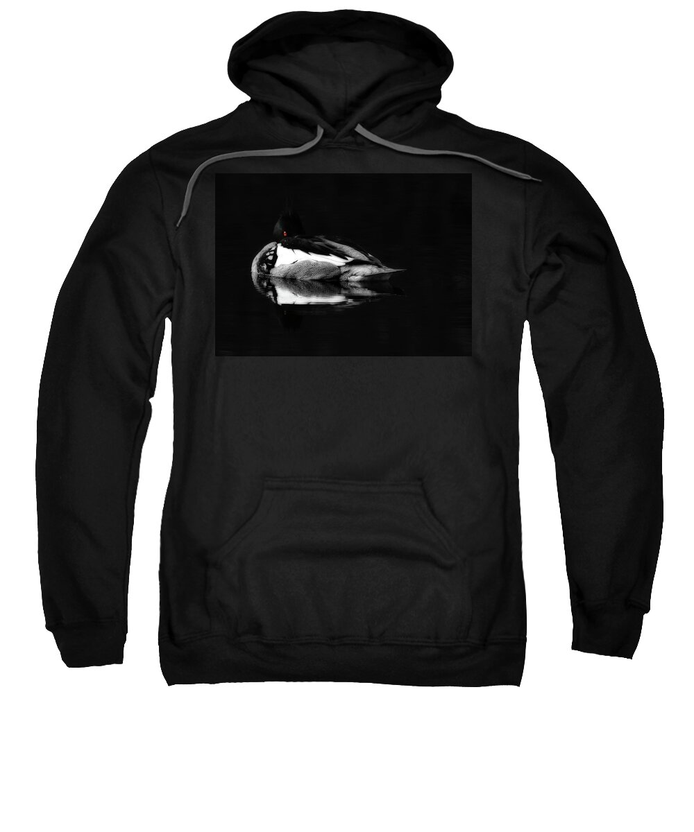 Loon Sweatshirt featuring the photograph Red Eye by Lori Deiter