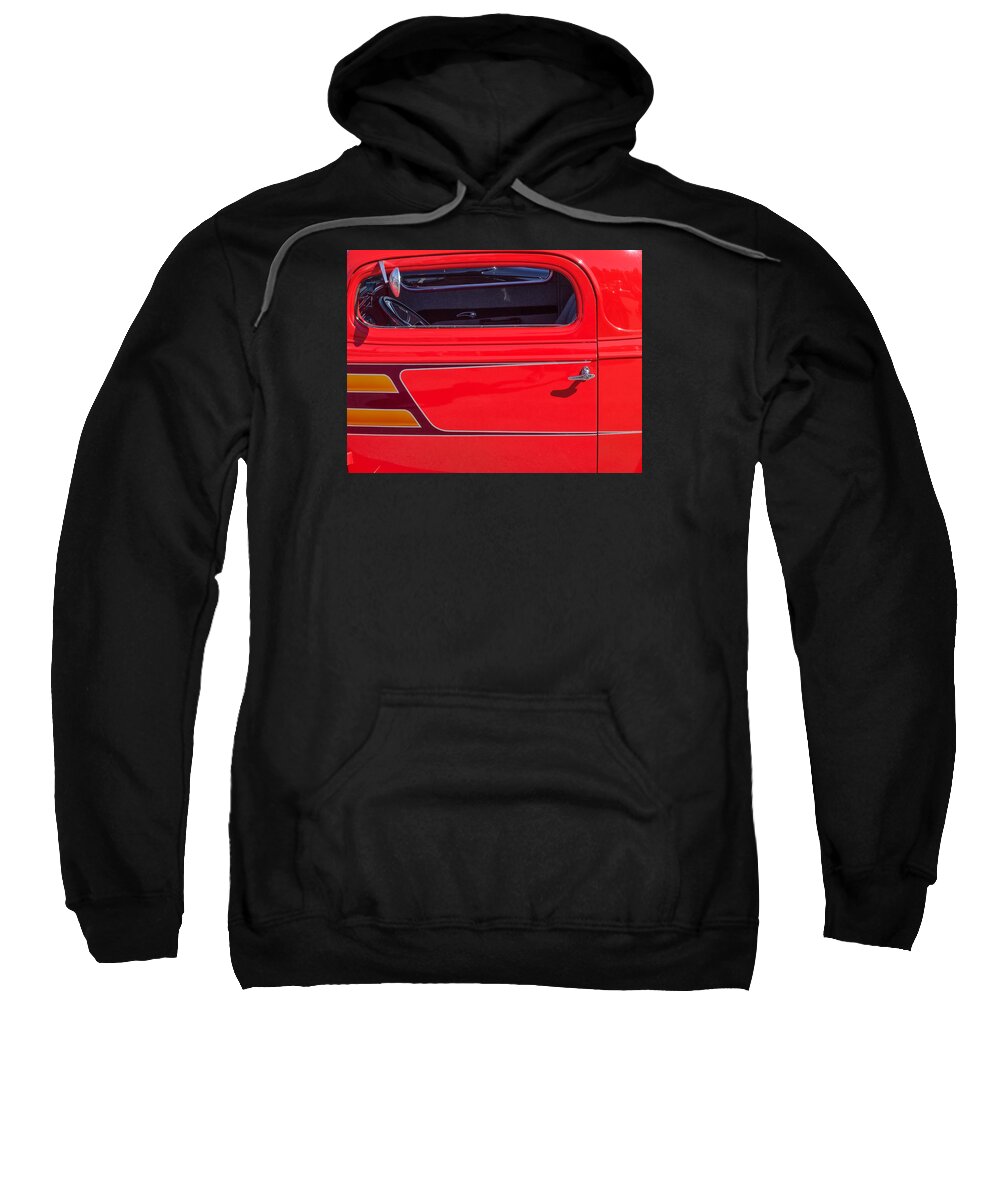  Sweatshirt featuring the photograph Red Racer by Gary Karlsen