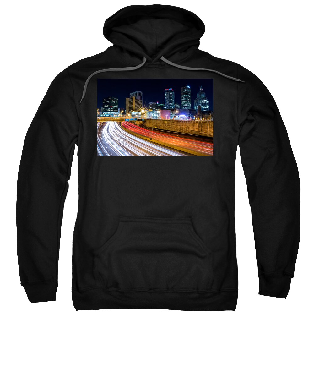 America Sweatshirt featuring the photograph Rush hour in Hartford, CT by Mihai Andritoiu