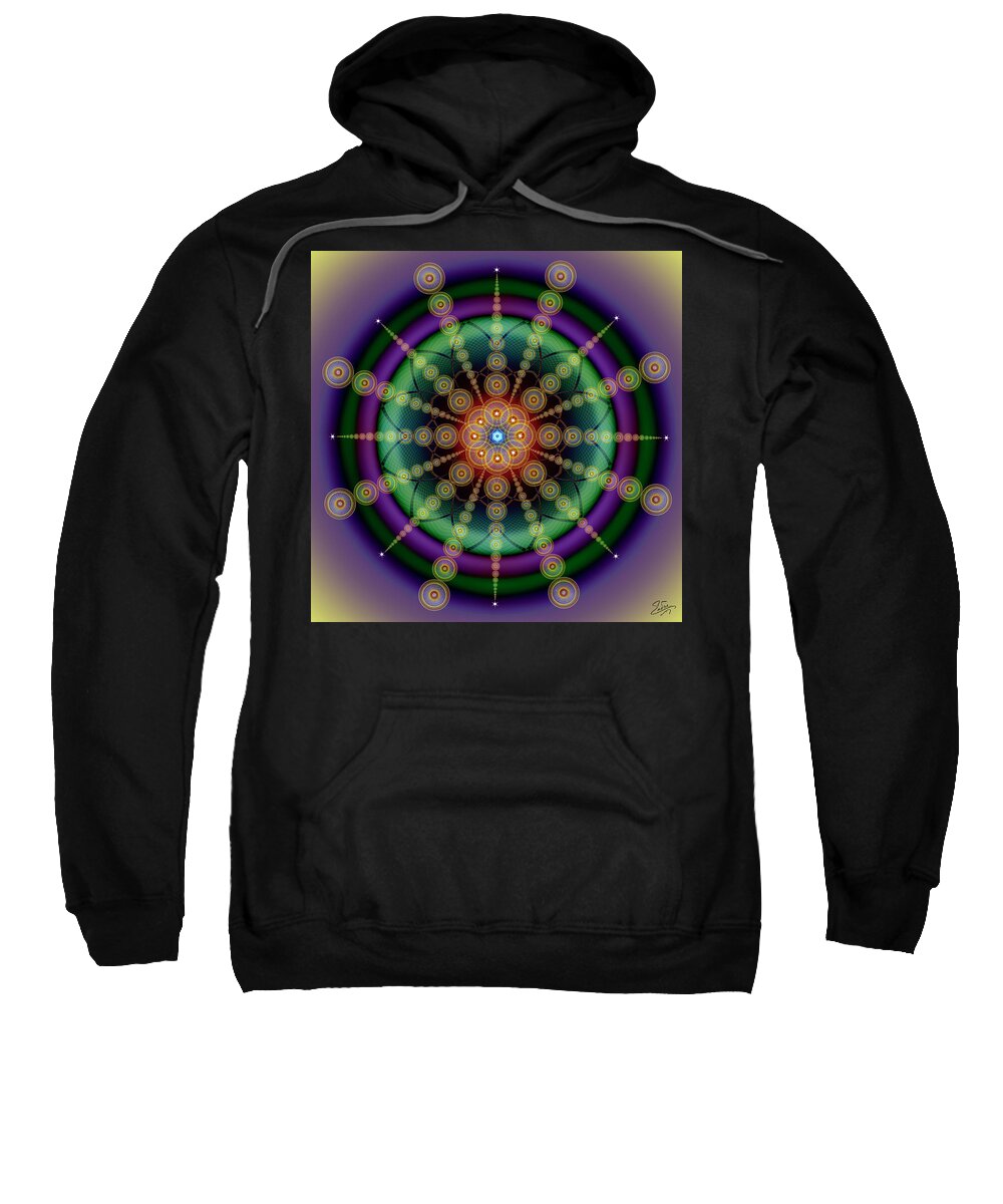 Endre Sweatshirt featuring the digital art Sacred Geometry 652 by Endre Balogh