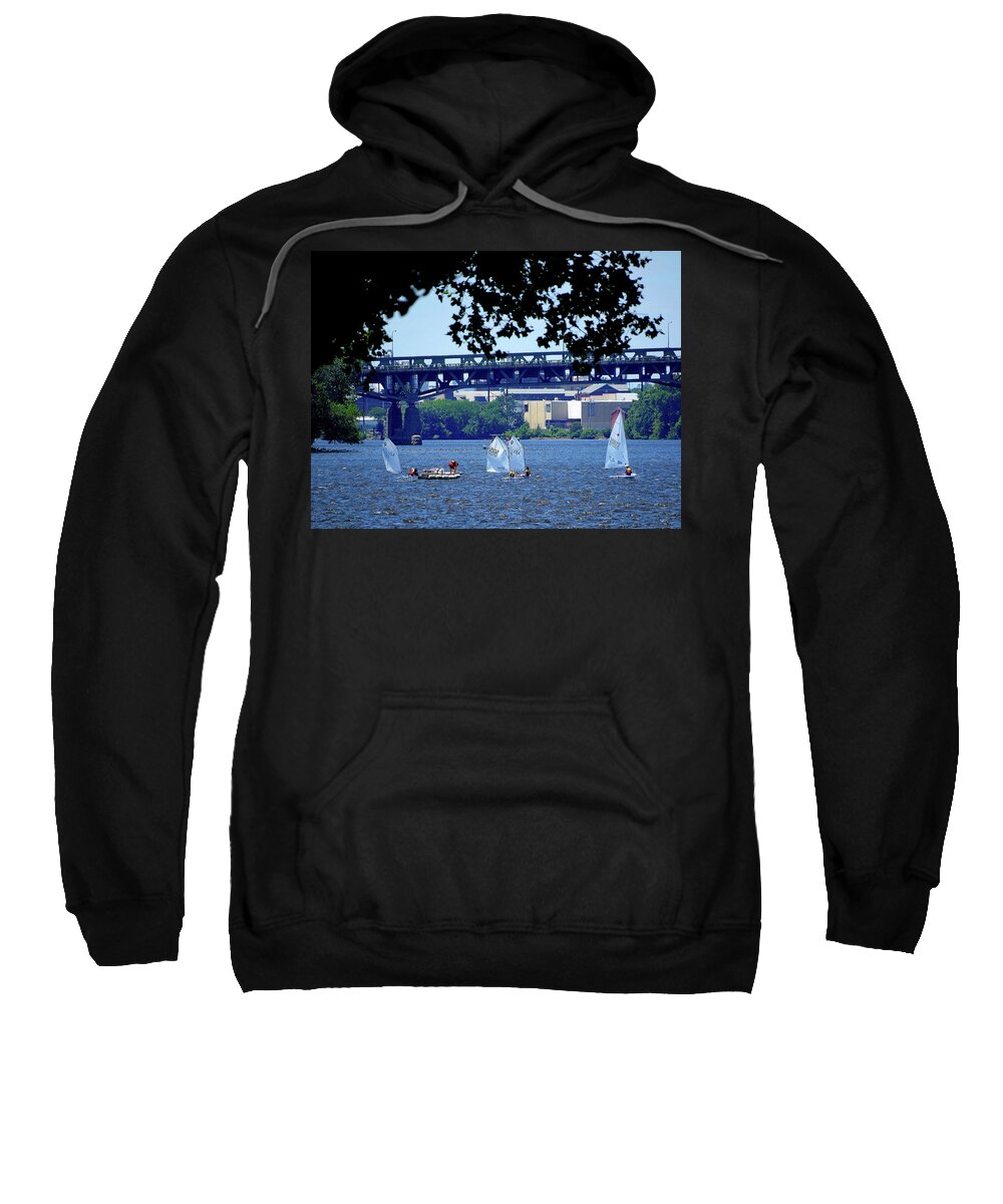 Sailboats Sweatshirt featuring the photograph Sailing Lessons by Linda Stern