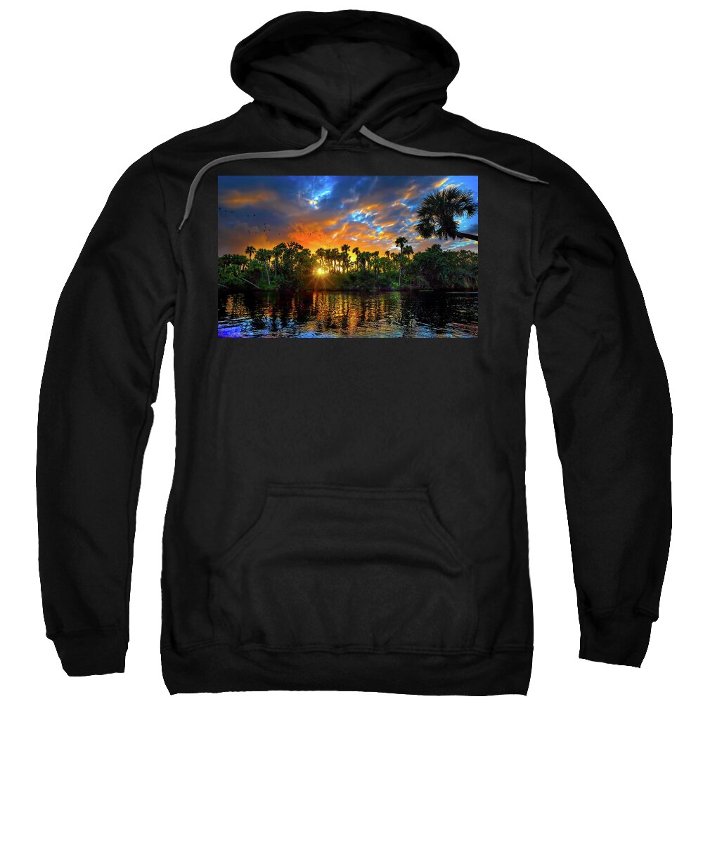 Saint Lucie River Sweatshirt featuring the photograph Saint Lucie River Sunset by Mark Andrew Thomas
