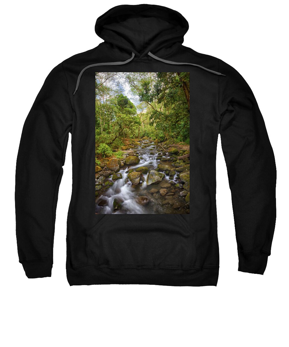 Savegre River Sweatshirt featuring the photograph Savegre River - Costa Rica 5 by Kathy Adams Clark