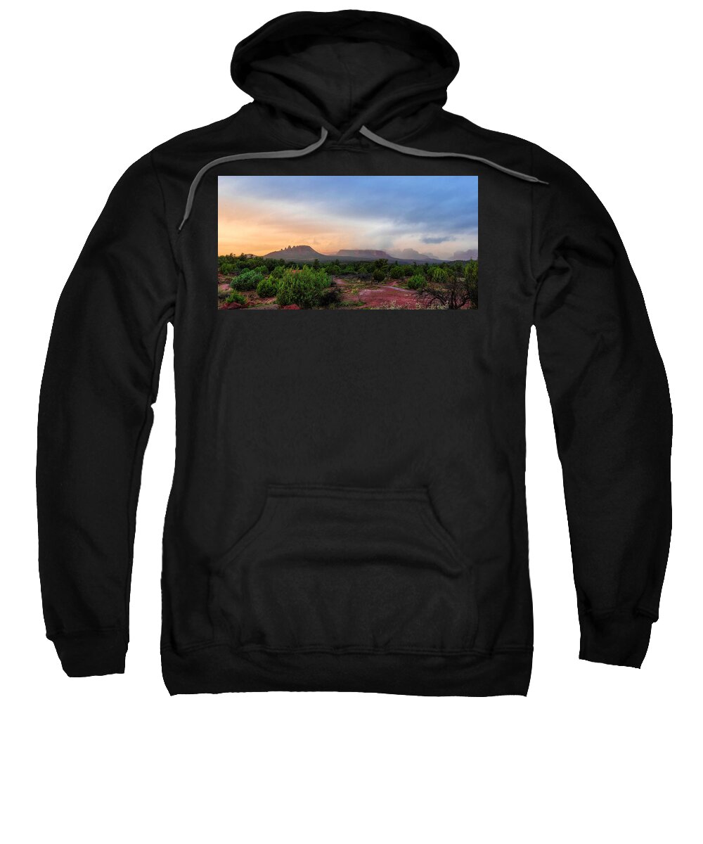 Landscape Sweatshirt featuring the photograph Sedona Showers by Ron McGinnis