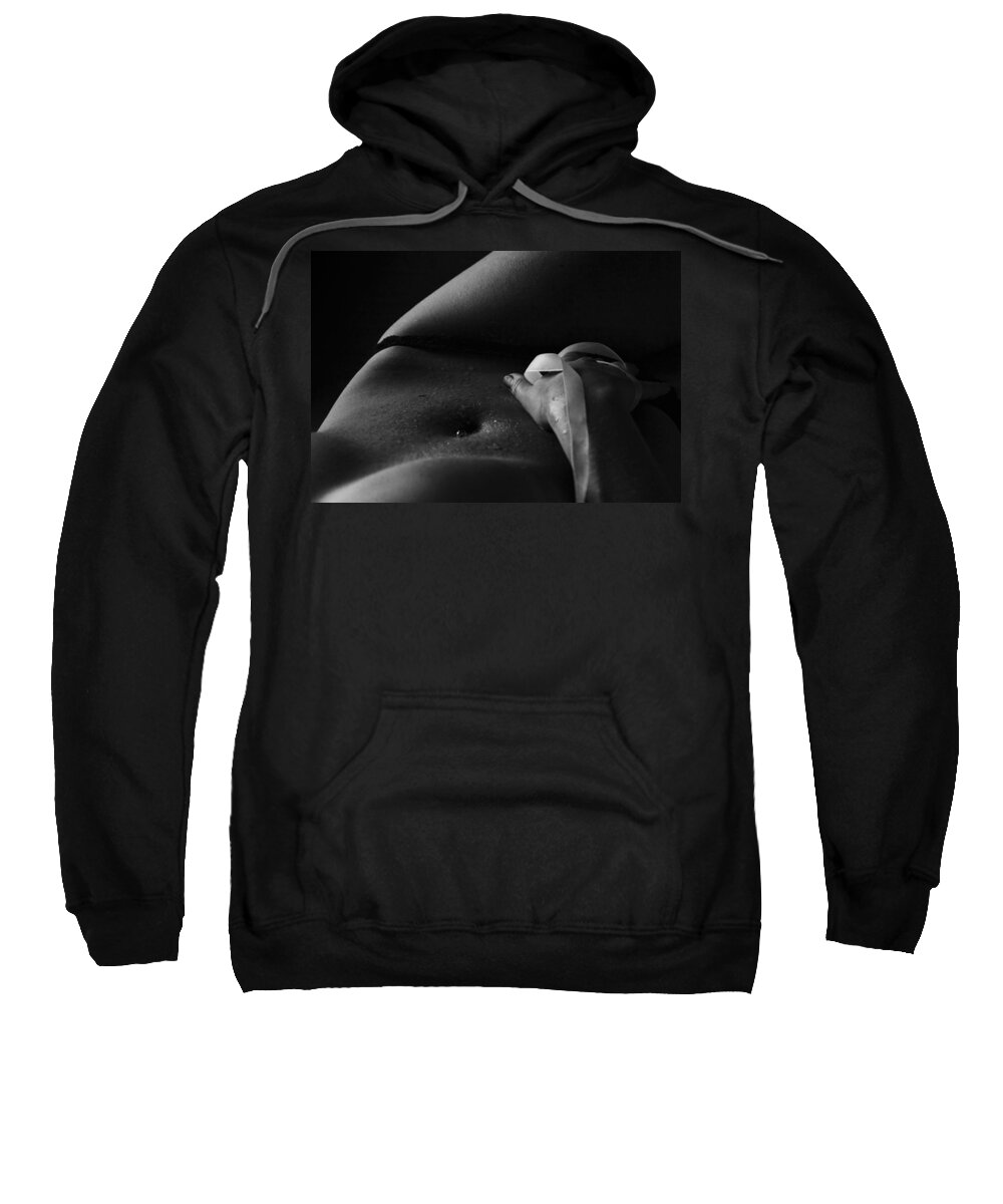 Nude Sweatshirt featuring the photograph Sensuality by Vitaly Vachrushev