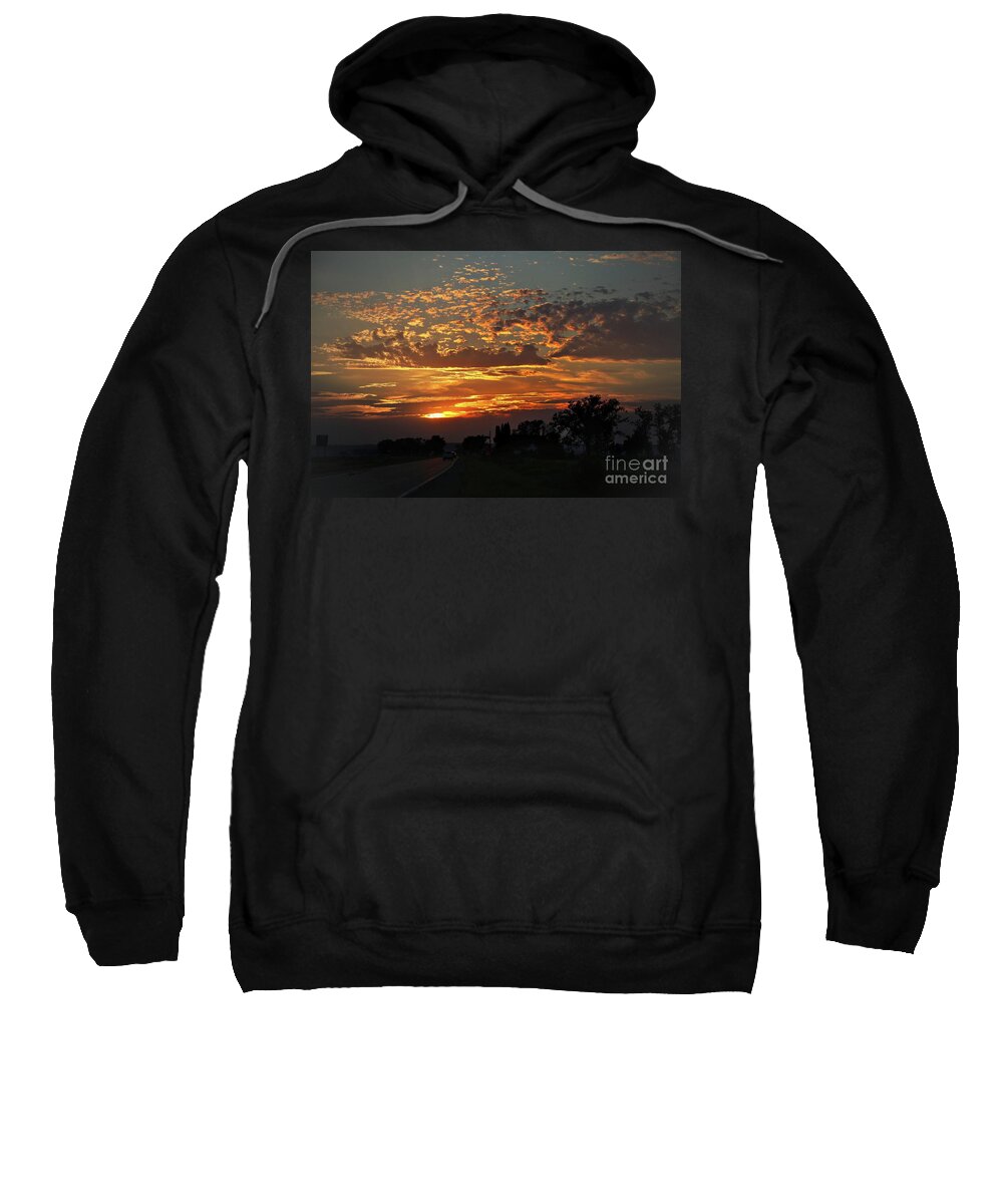 Sunset Sweatshirt featuring the photograph Sept Sunset by Yumi Johnson