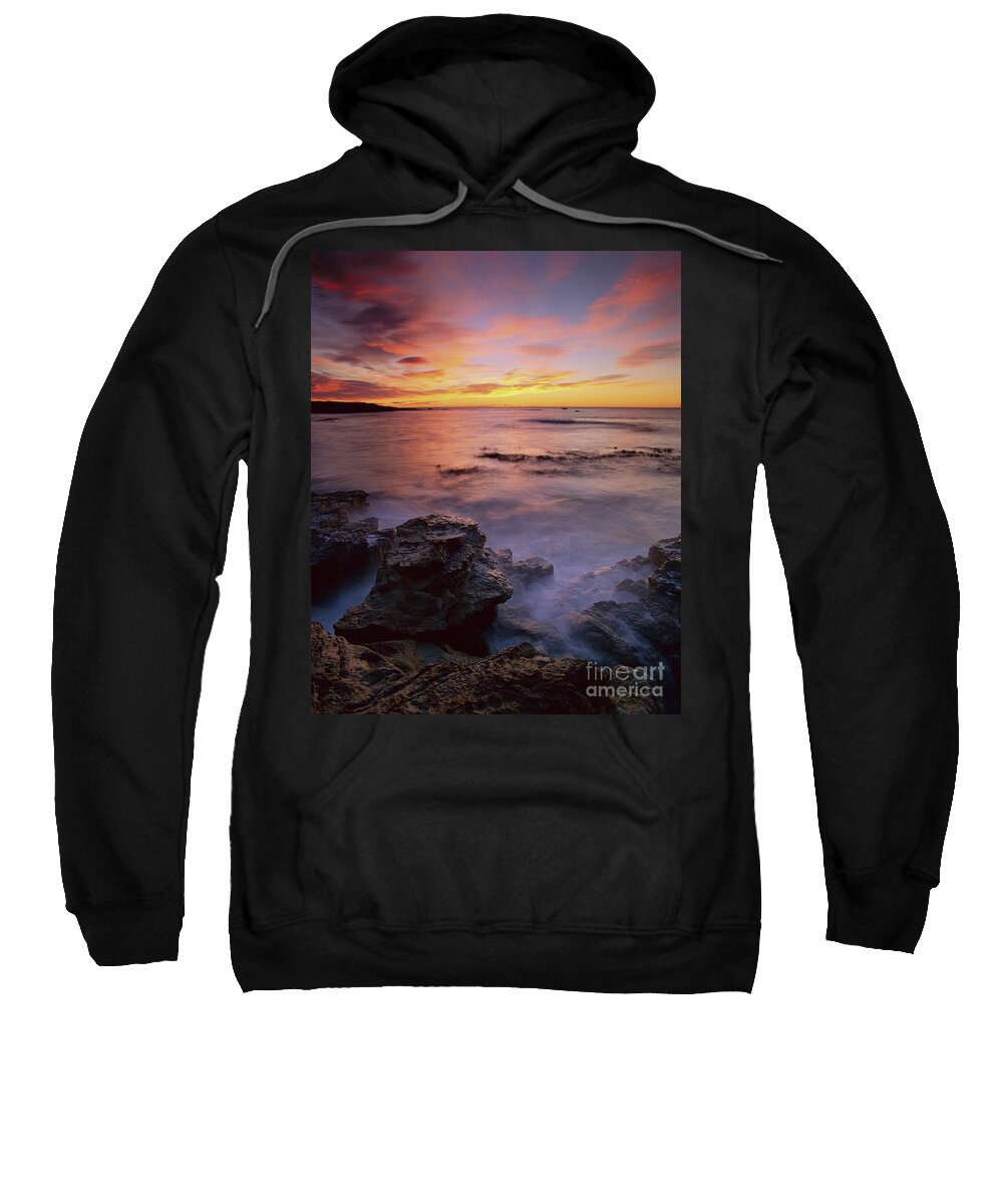 Hh Sweatshirt featuring the photograph Shag Point Waves at Sunset by Harley Betts