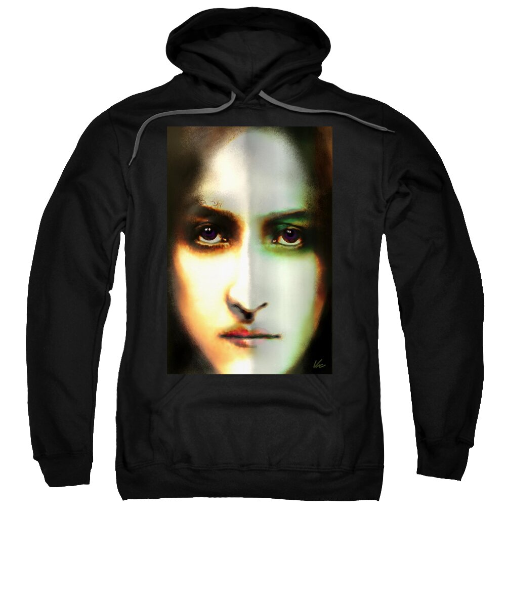 Victor Shelley Sweatshirt featuring the painting Silencio by Victor Shelley