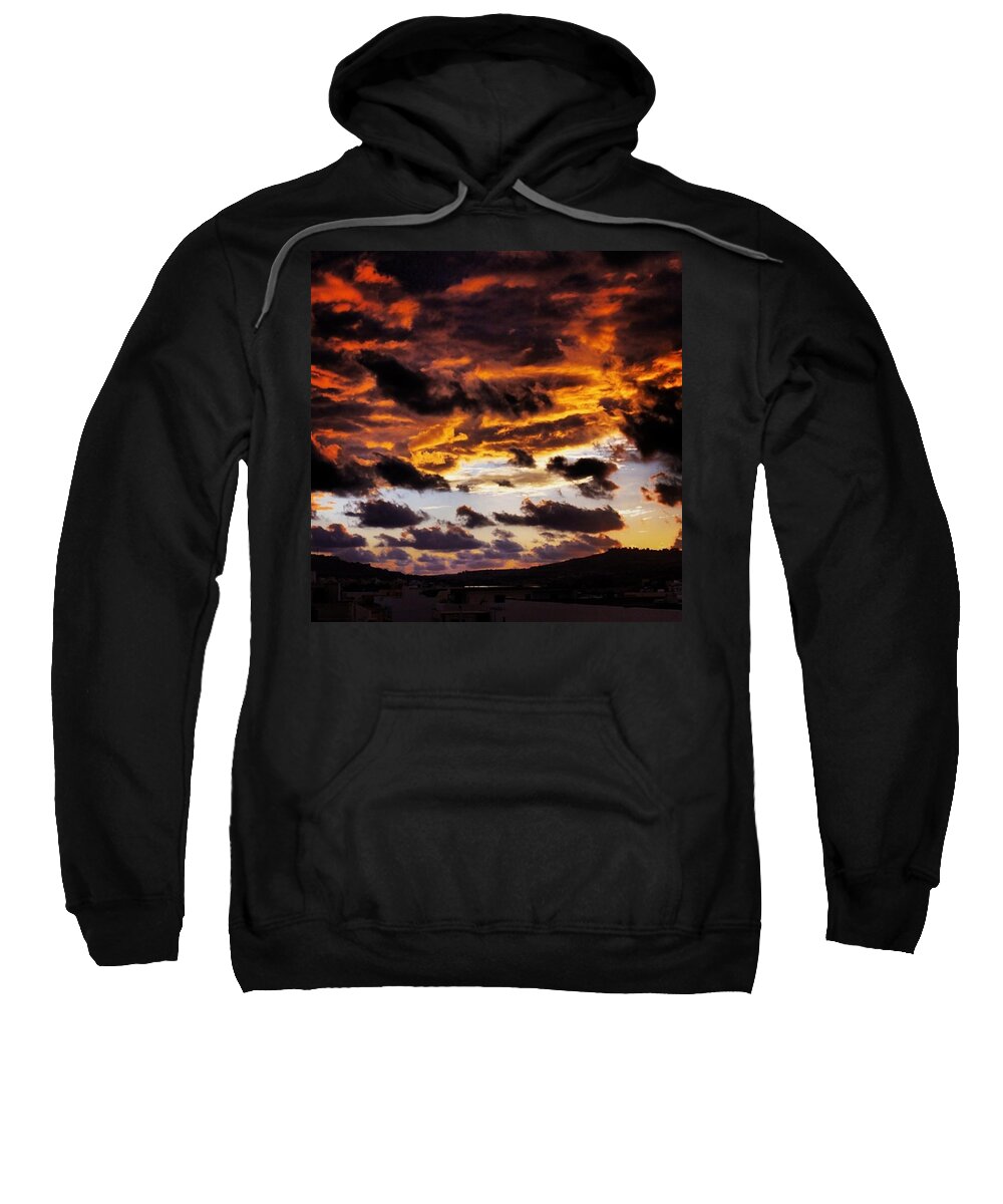 Sunset Sweatshirt featuring the photograph Skies On Fire by Sacha Kinser