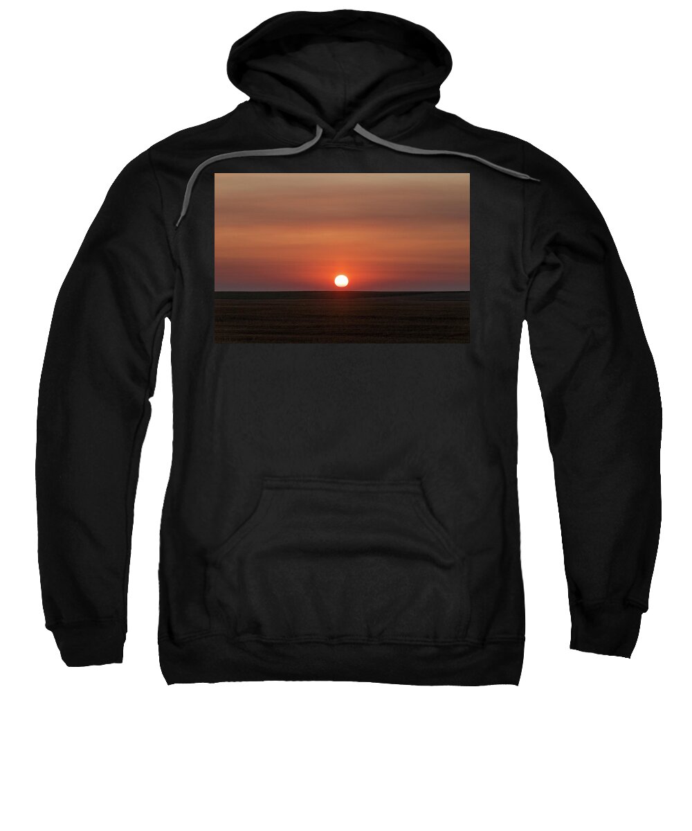 Sunrise Sweatshirt featuring the photograph Smokey Sunrise on Colorado's Plains by Tony Hake