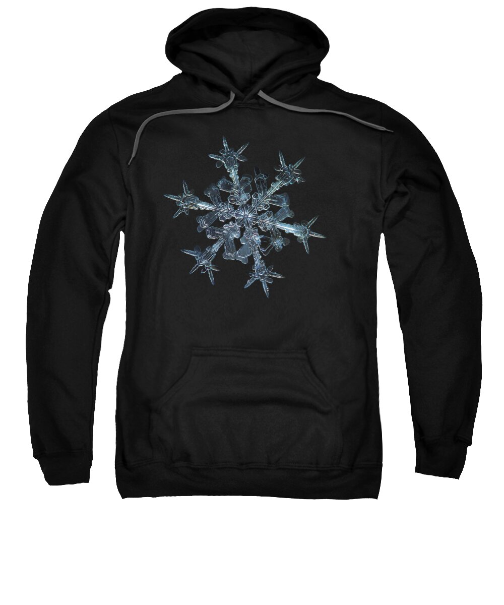Snowflake Sweatshirt featuring the photograph Snowflake photo - Starlight by Alexey Kljatov