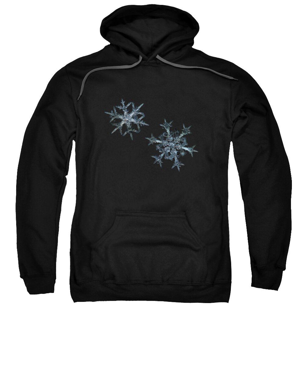 Snowflake Sweatshirt featuring the photograph Snowflake photo - When winters meets - 2 by Alexey Kljatov