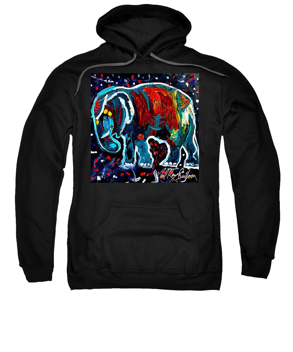 Elephant Sweatshirt featuring the painting Sparky by Neal Barbosa