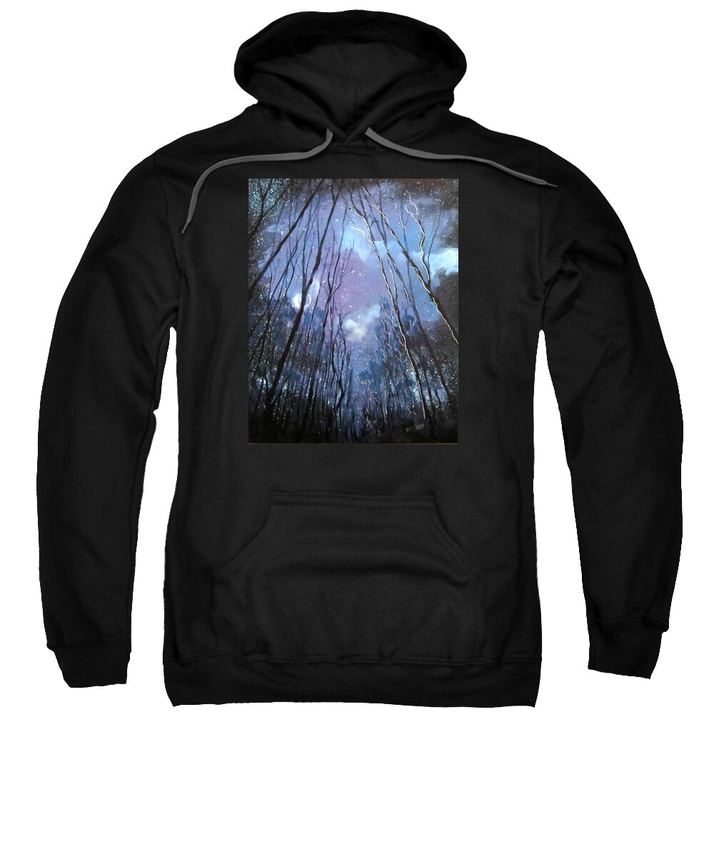 Landscape Sweatshirt featuring the painting Starlight by Barbara O'Toole