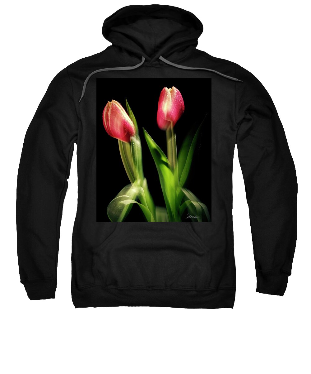 Tulips Sweatshirt featuring the photograph Starting to Bloom by Frederic A Reinecke