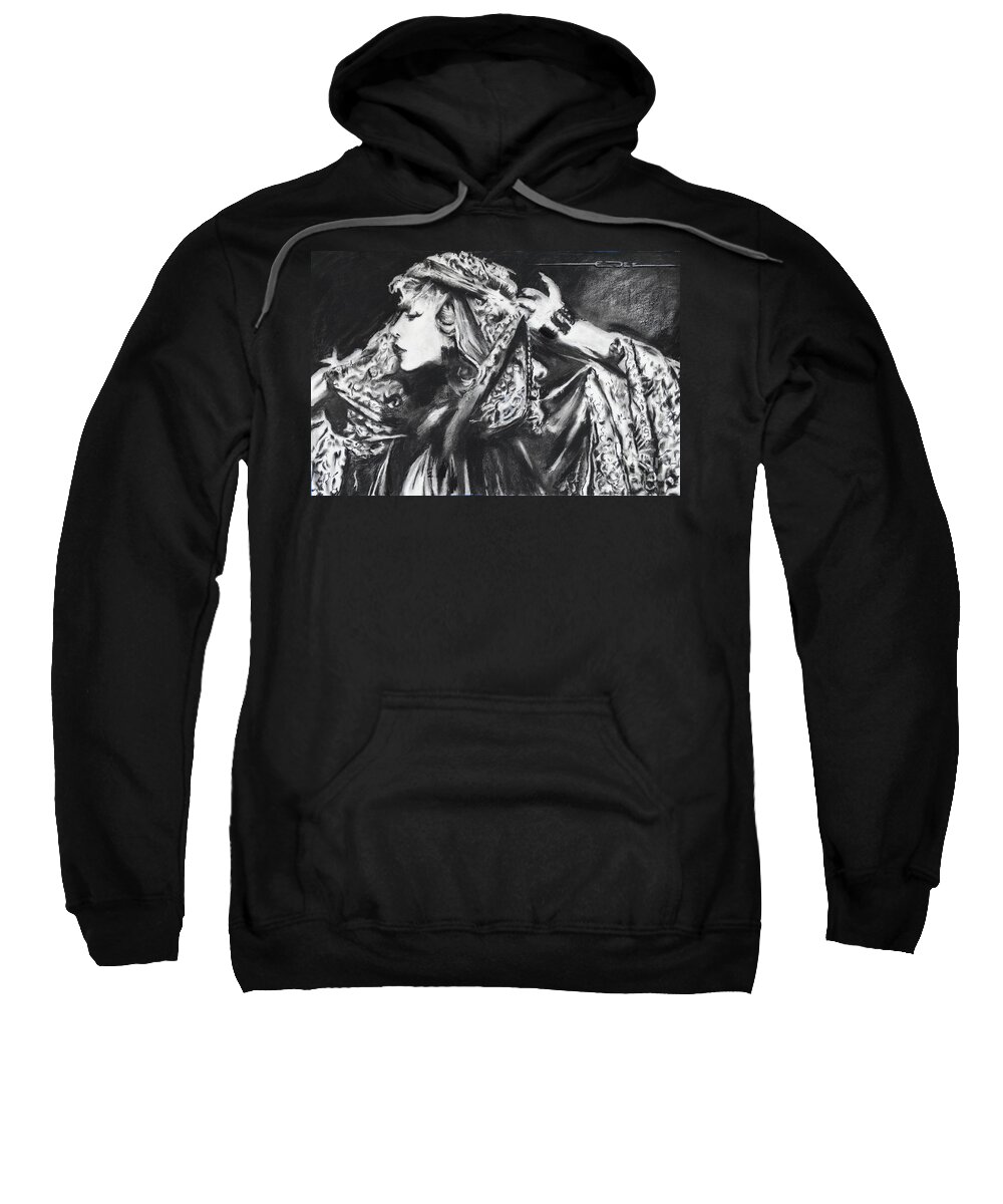 Stevie Nicks Sweatshirt featuring the painting Stephie Lynn's Not My Lover by Eric Dee