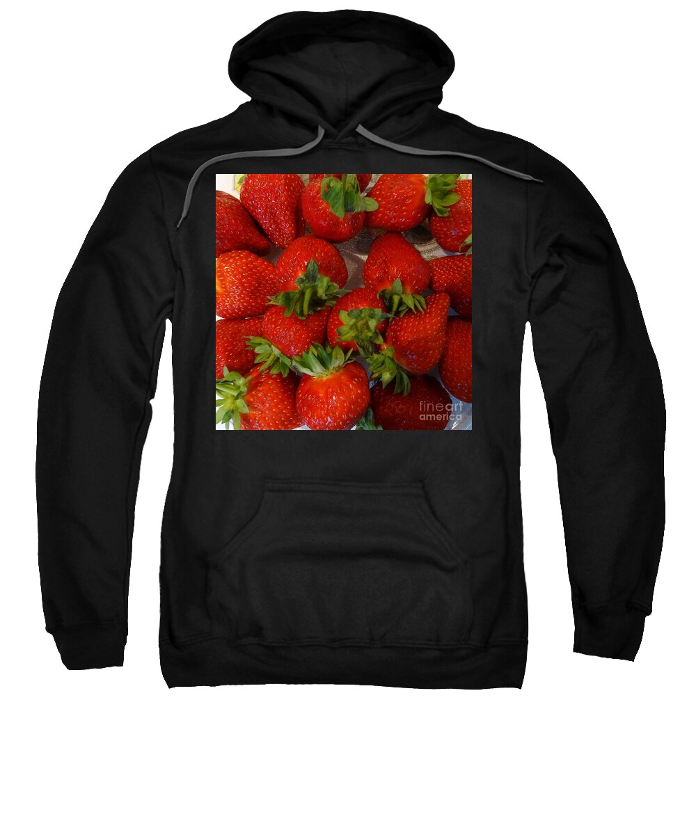 Strawberries Sweatshirt featuring the photograph Strawberries by Karen Jane Jones