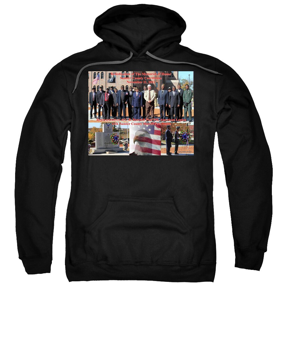 Memorial Of Honor Sweatshirt featuring the photograph Sumter County Memorial of Honor by Jerry Battle