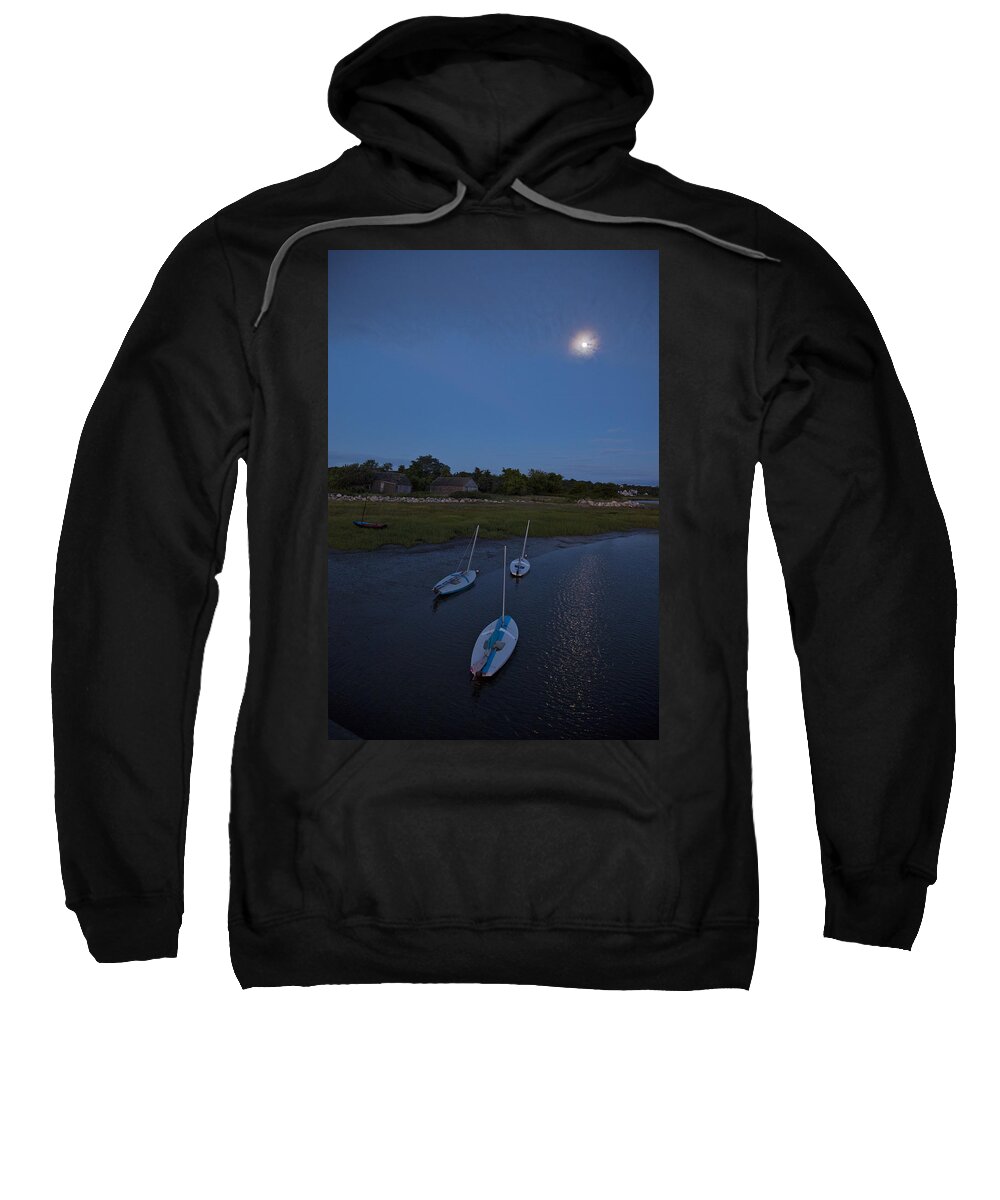 Sunfish Sweatshirt featuring the photograph Sunfishes in Moonlight by Charles Harden
