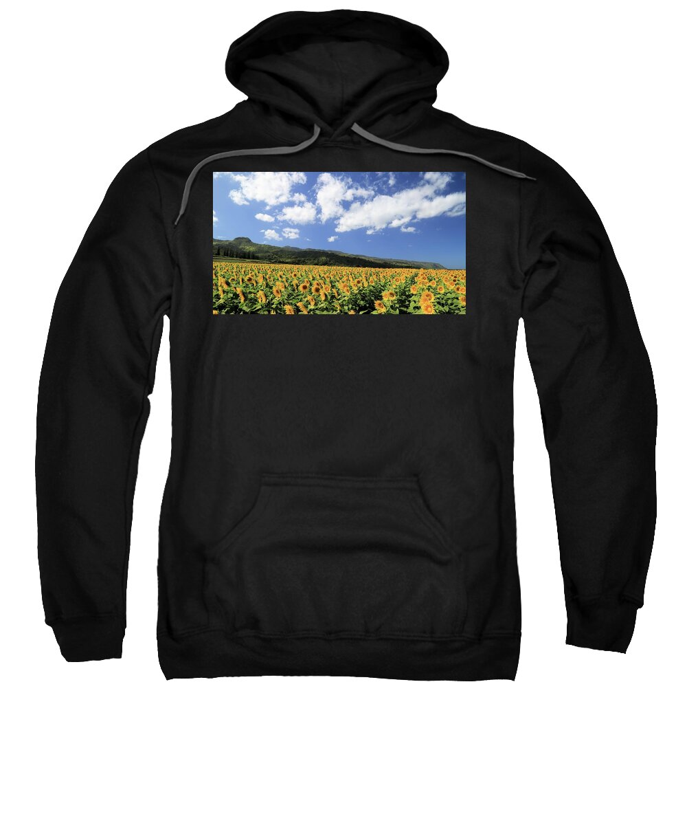 Photosbymch Sweatshirt featuring the photograph Sunflowers in Waialua by M C Hood