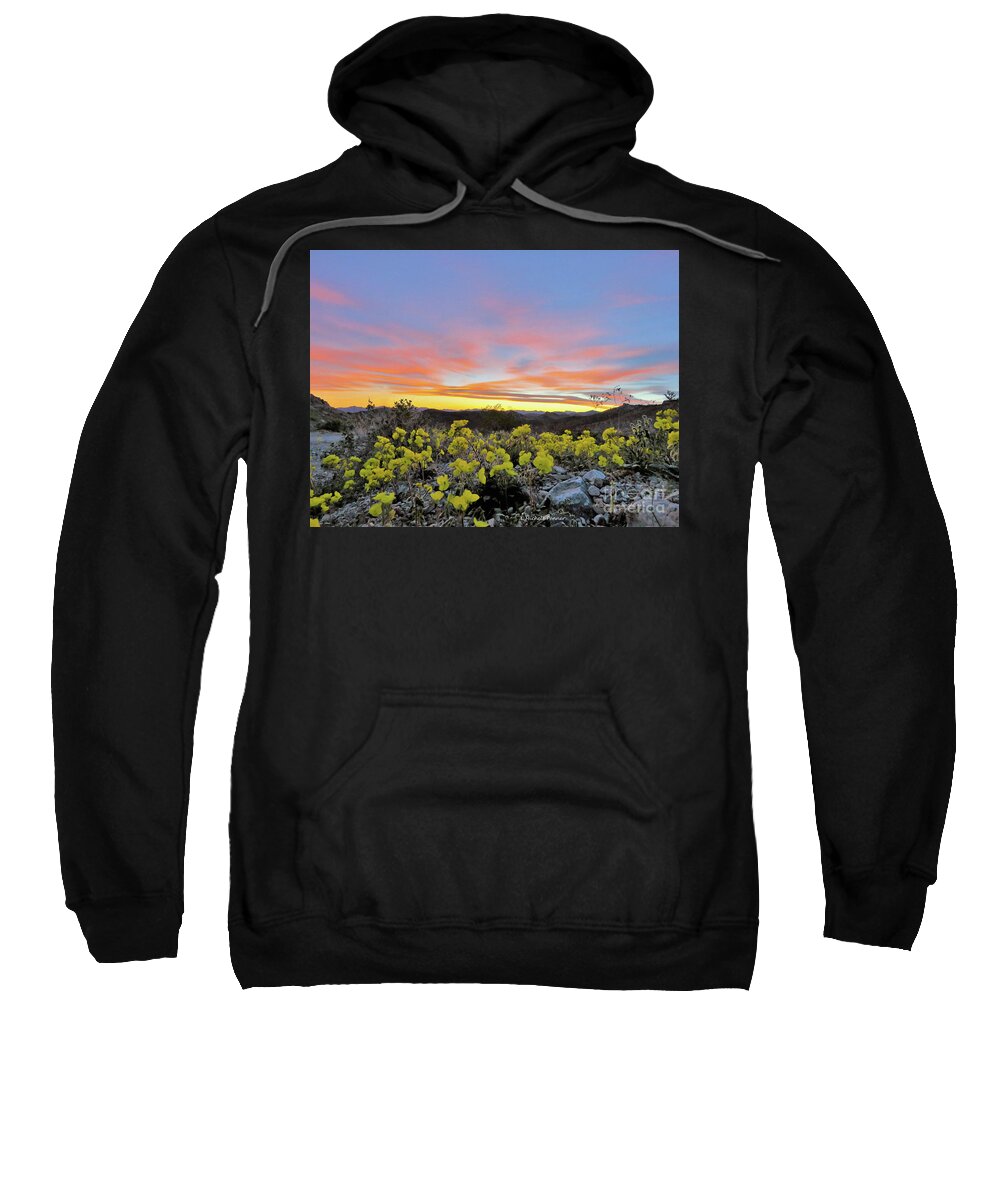 Sunset Sweatshirt featuring the photograph Sunset and Primrose by Michele Penner