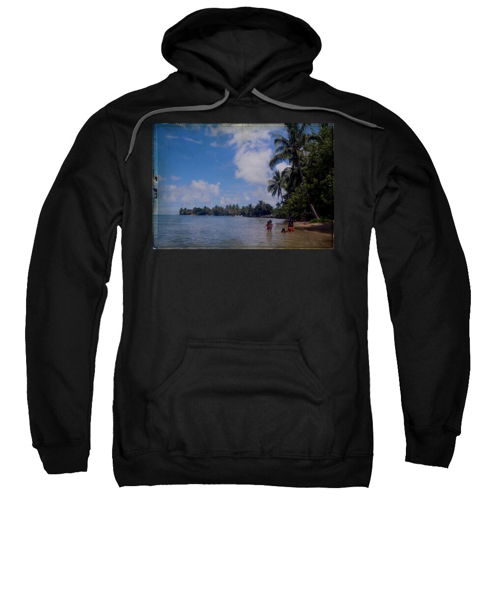 Tahiti Sweatshirt featuring the photograph Swimming in Moorea by Kathryn McBride