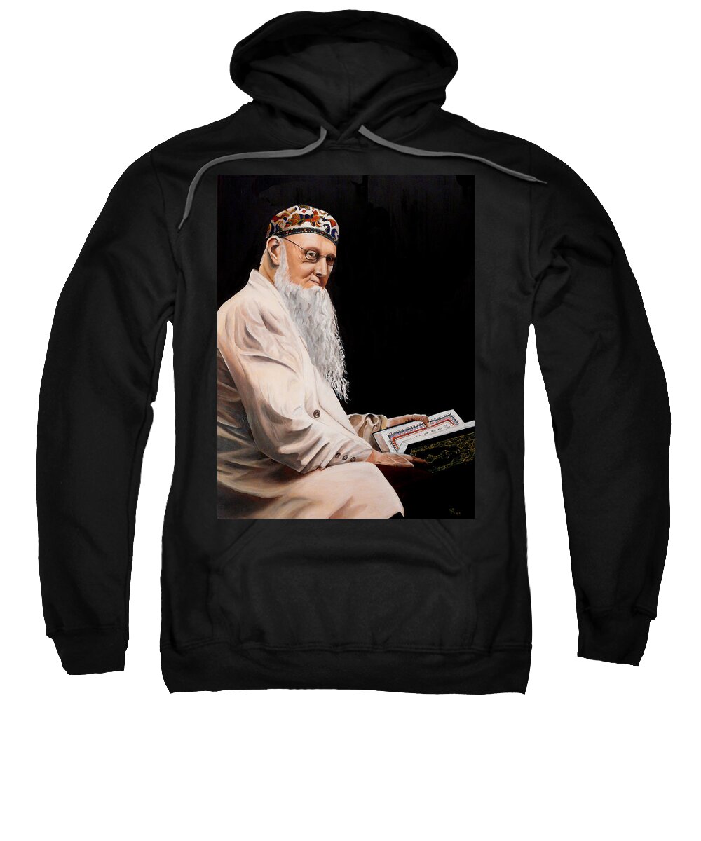 Cleric Sweatshirt featuring the painting The Cleric by Vic Ritchey