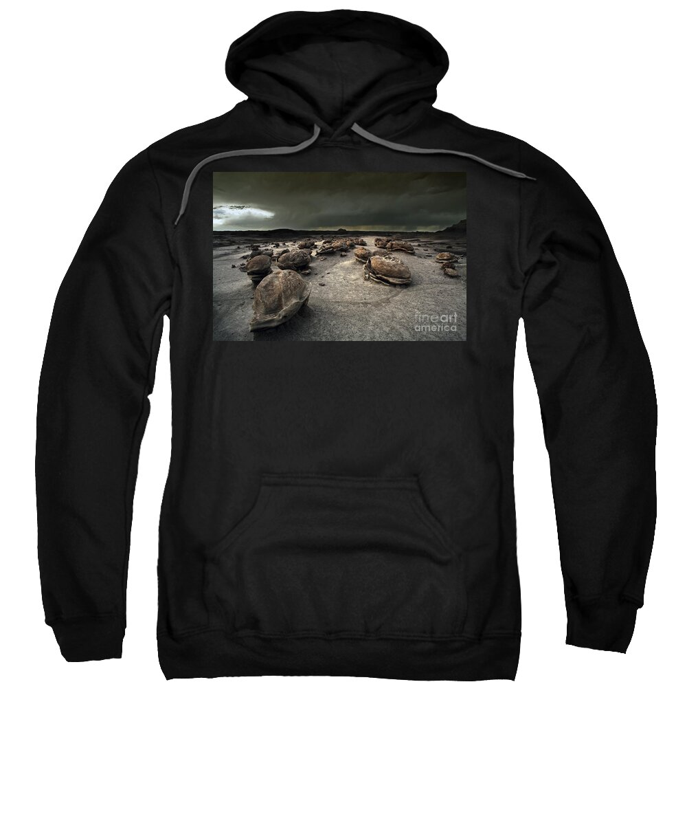 American Southwest Sweatshirt featuring the photograph The Egg Factory - Bisti Badlands by Keith Kapple