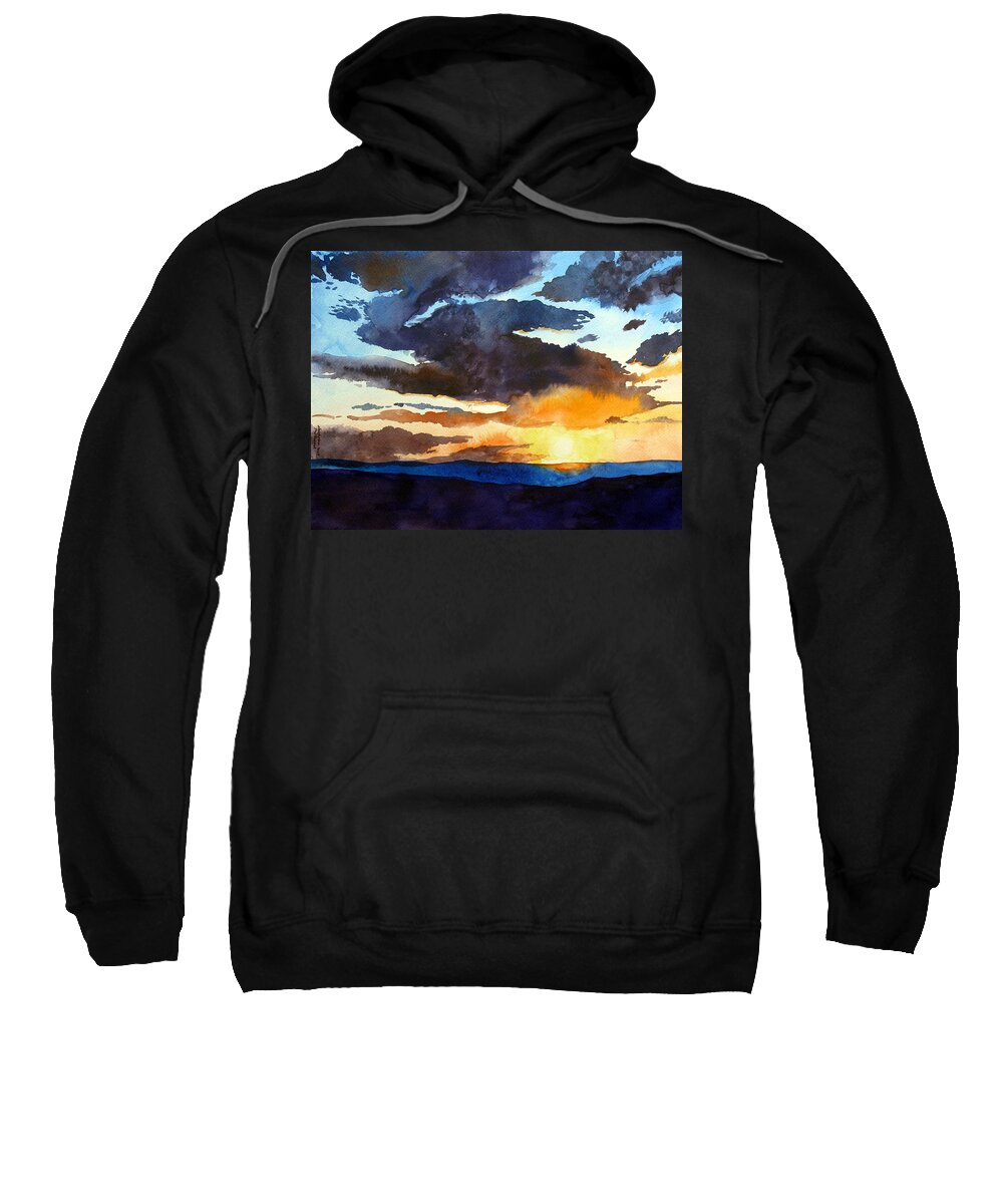 Sunset Sweatshirt featuring the painting The Glory of the Sunset by Christopher Shellhammer