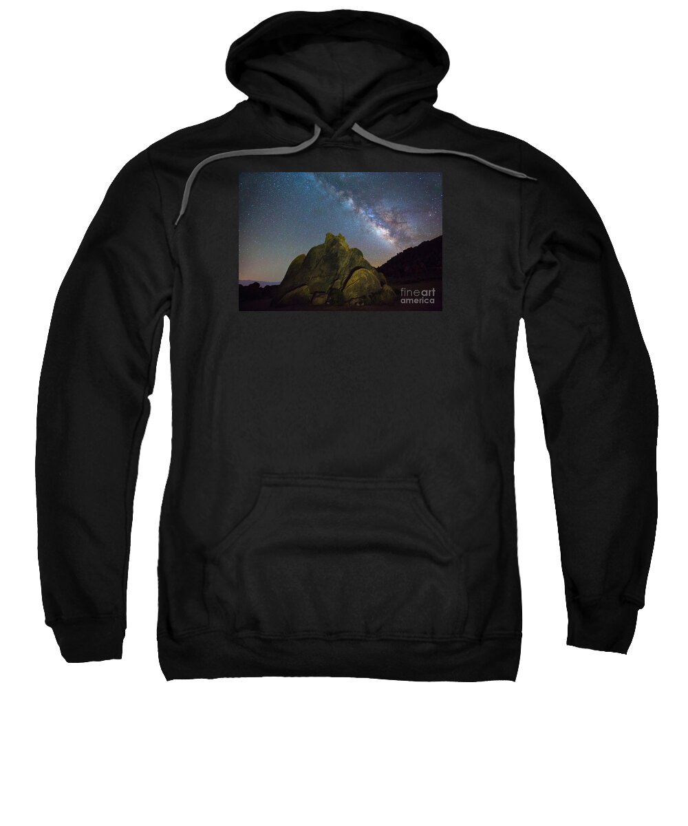 Milky Way Sweatshirt featuring the photograph The Milky Way Roars Over The Eastern Sierra by Mimi Ditchie