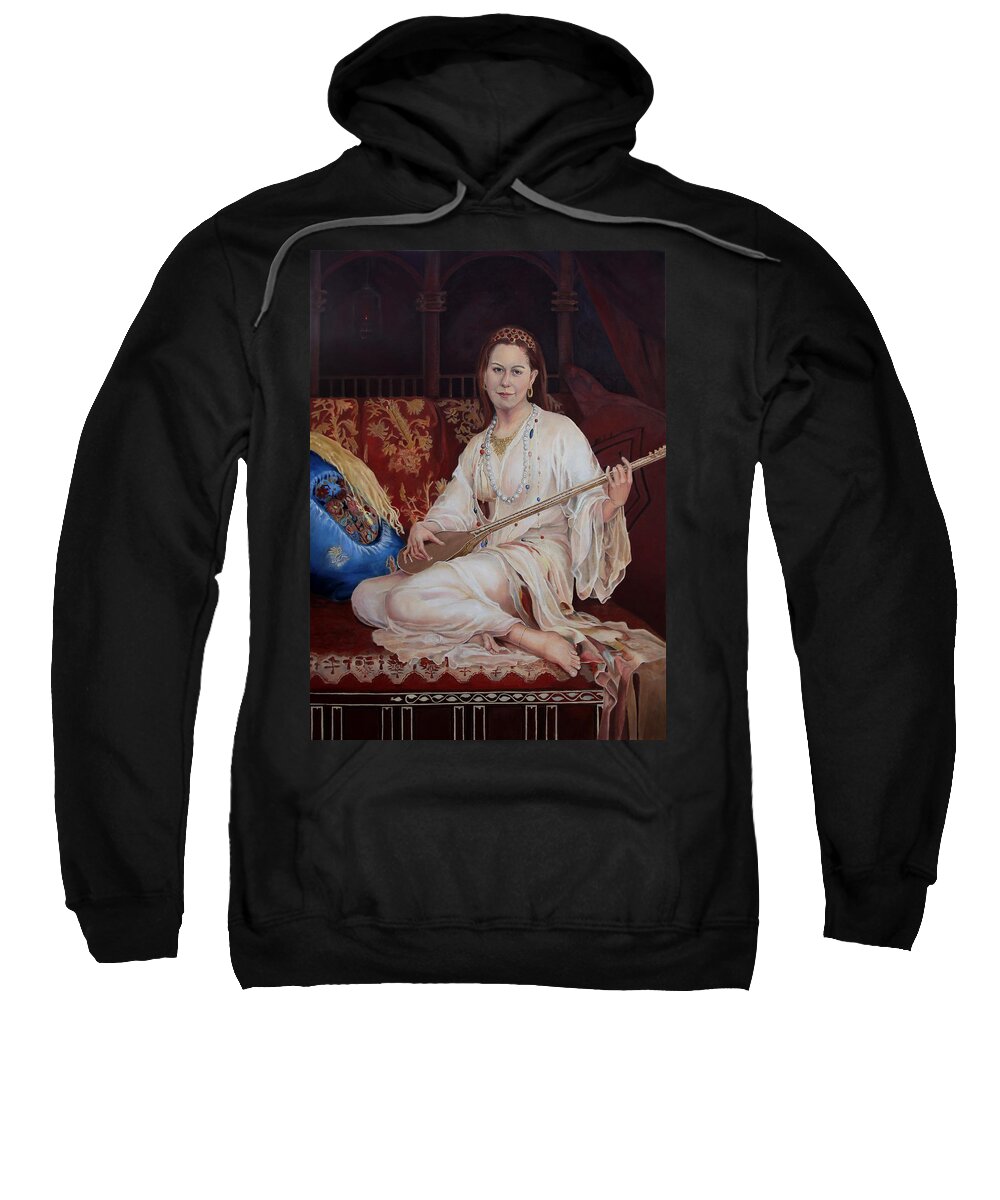 Portrait Sweatshirt featuring the painting The Musician by Portraits By NC