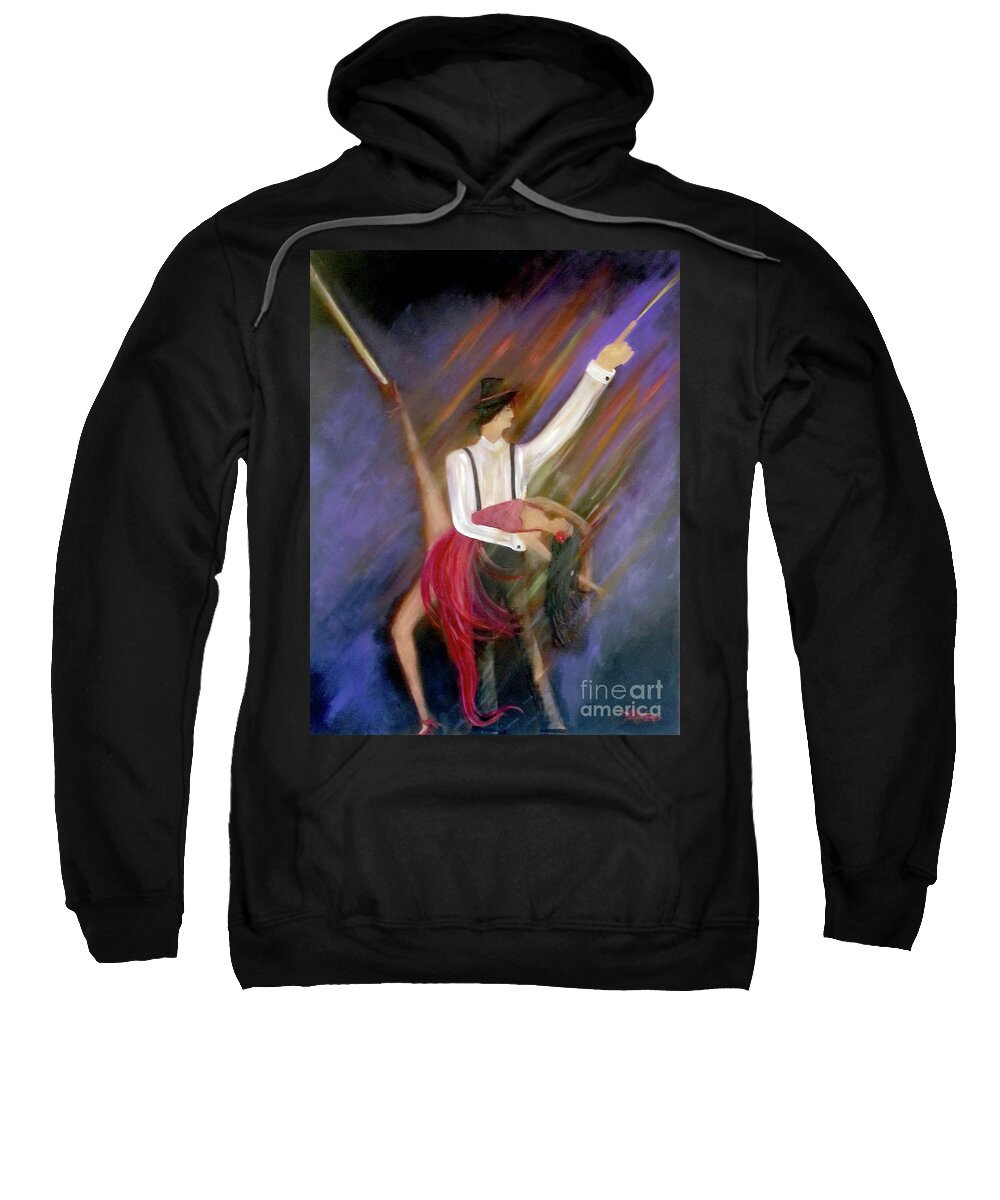 Dance Sweatshirt featuring the painting The Power Of Dance by Artist Linda Marie