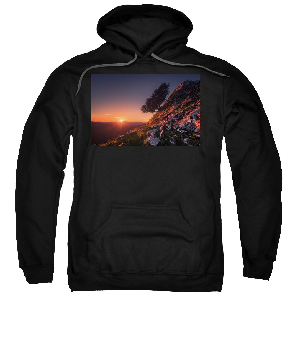 Lonely Sweatshirt featuring the photograph The sentinel by Mikel Martinez de Osaba