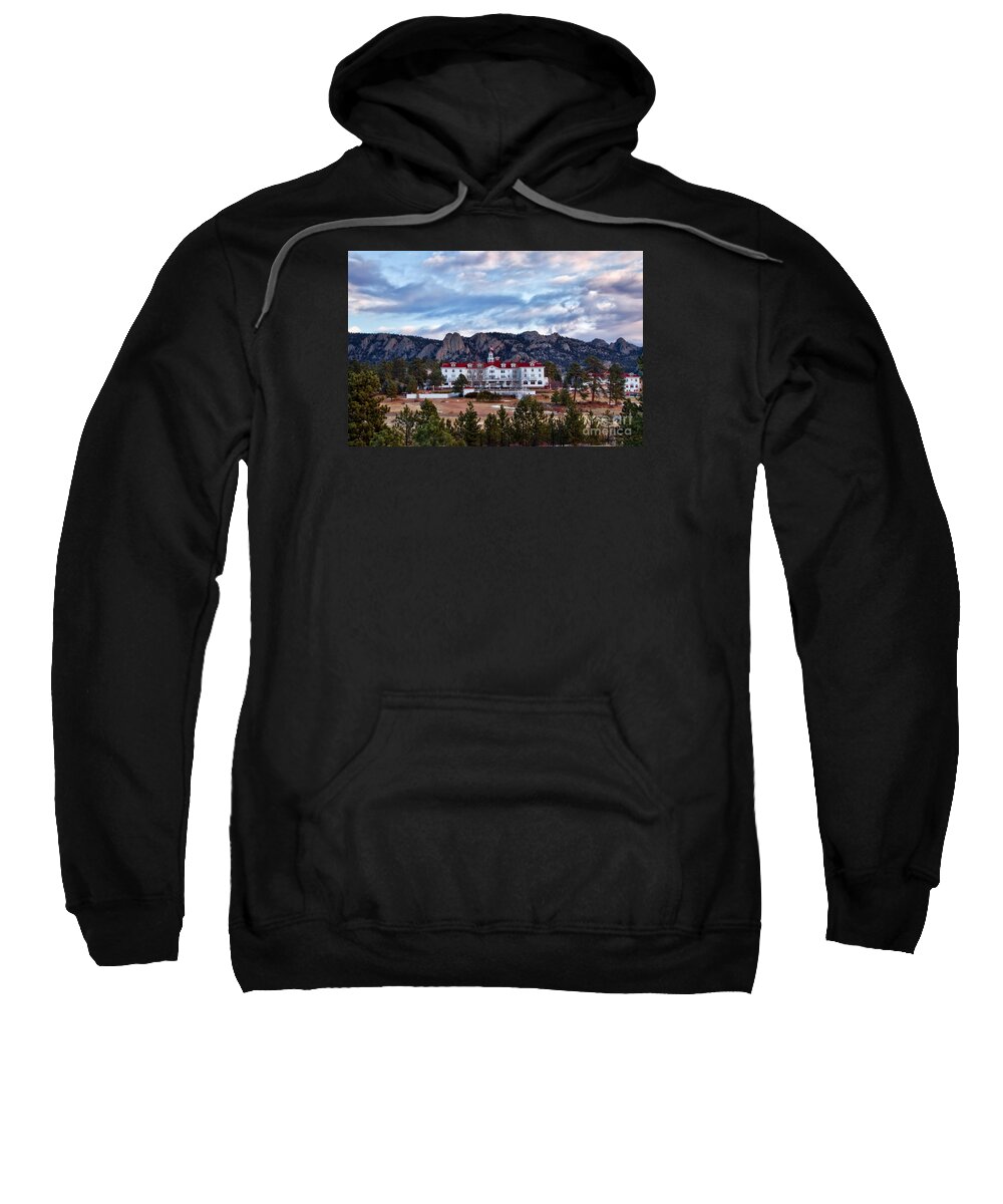 The Stanley Hotel Sweatshirt featuring the photograph The Stanley Hotel by Ronda Kimbrow