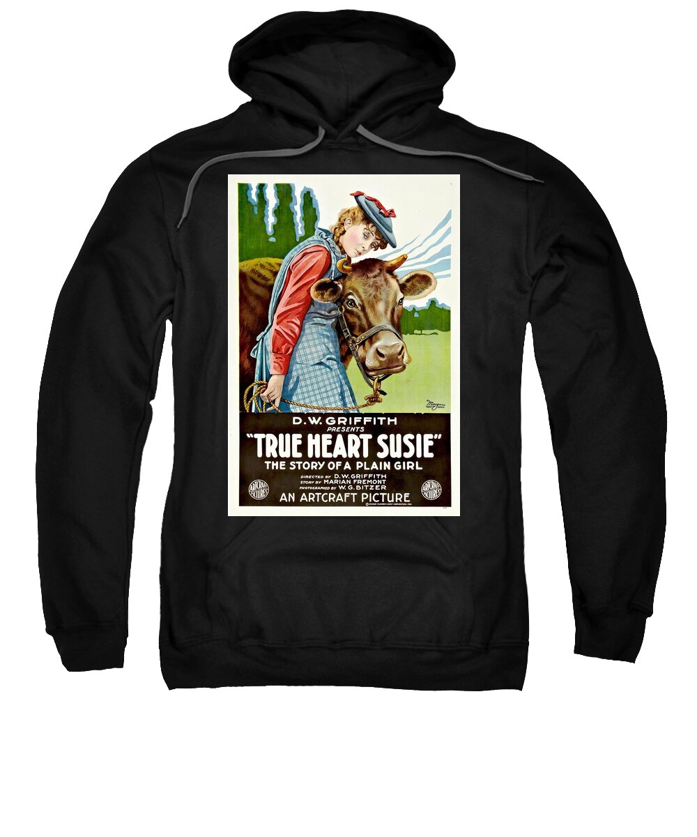 Movie Sweatshirt featuring the drawing True Heart Susie 1919 by Mountain Dreams