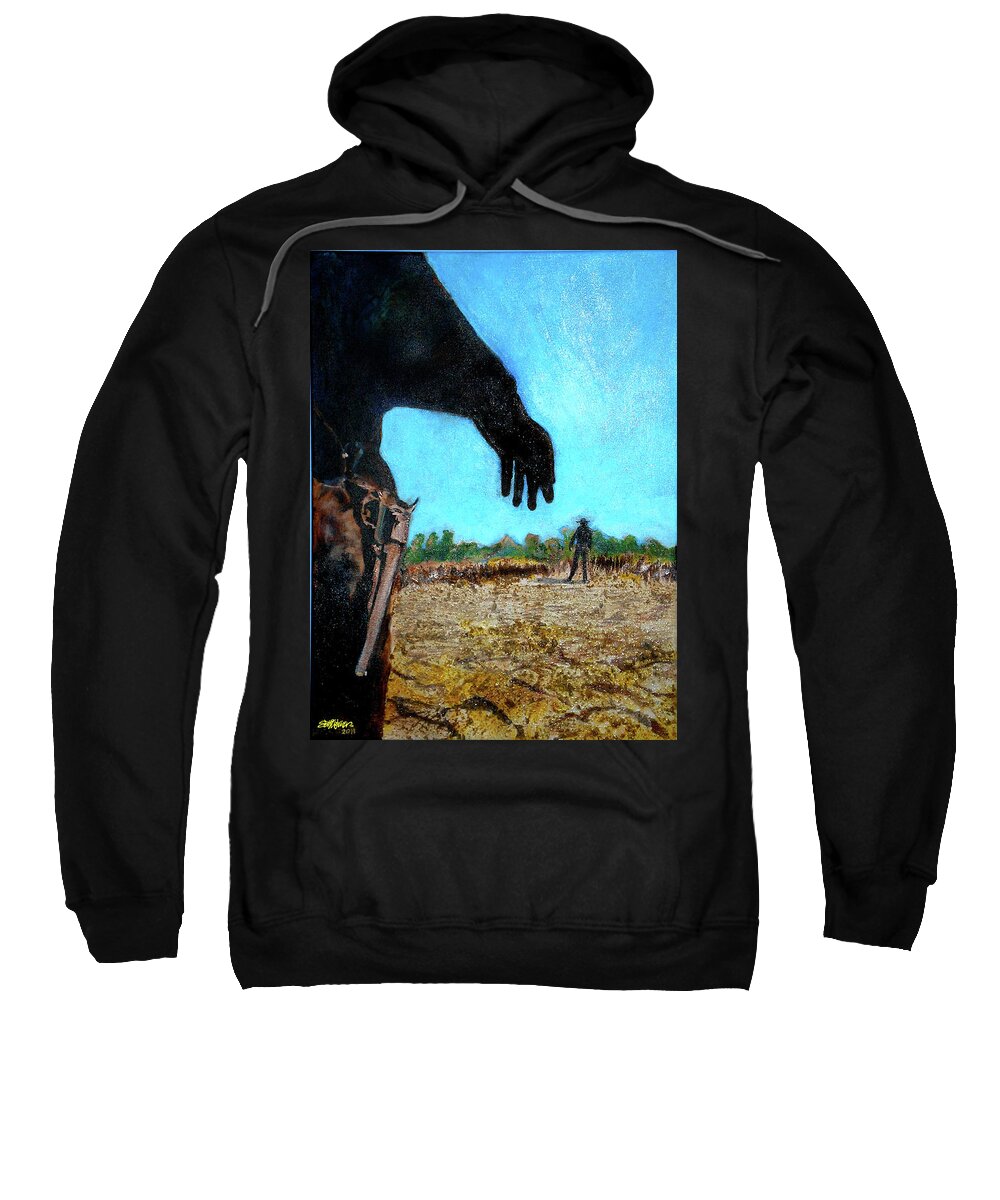 Tuco Sweatshirt featuring the painting Tuco by Seth Weaver