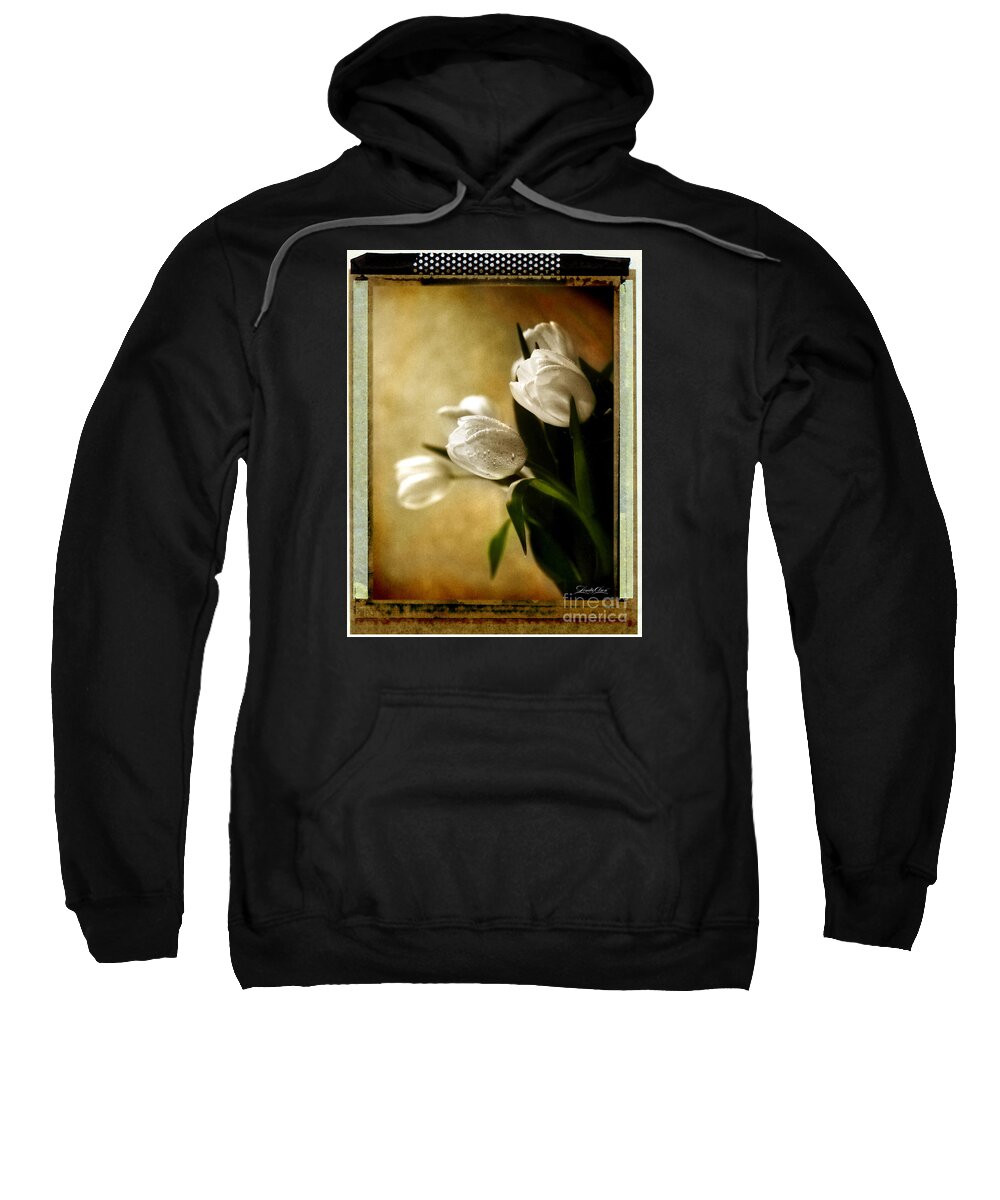 Flowers Sweatshirt featuring the photograph Tulip Side Sepia by Linda Olsen