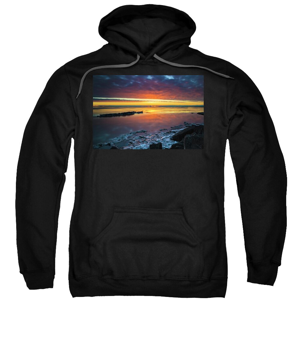 Anchorage Sweatshirt featuring the photograph Turnagain Arm Sunset by Scott Slone