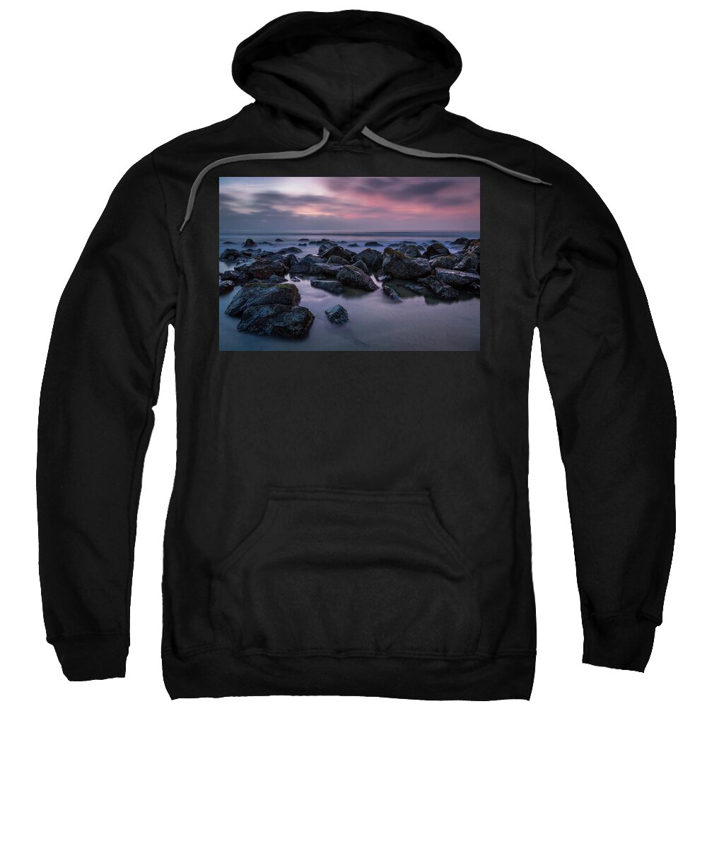California Sweatshirt featuring the photograph Twilight Pacific by Gary Migues