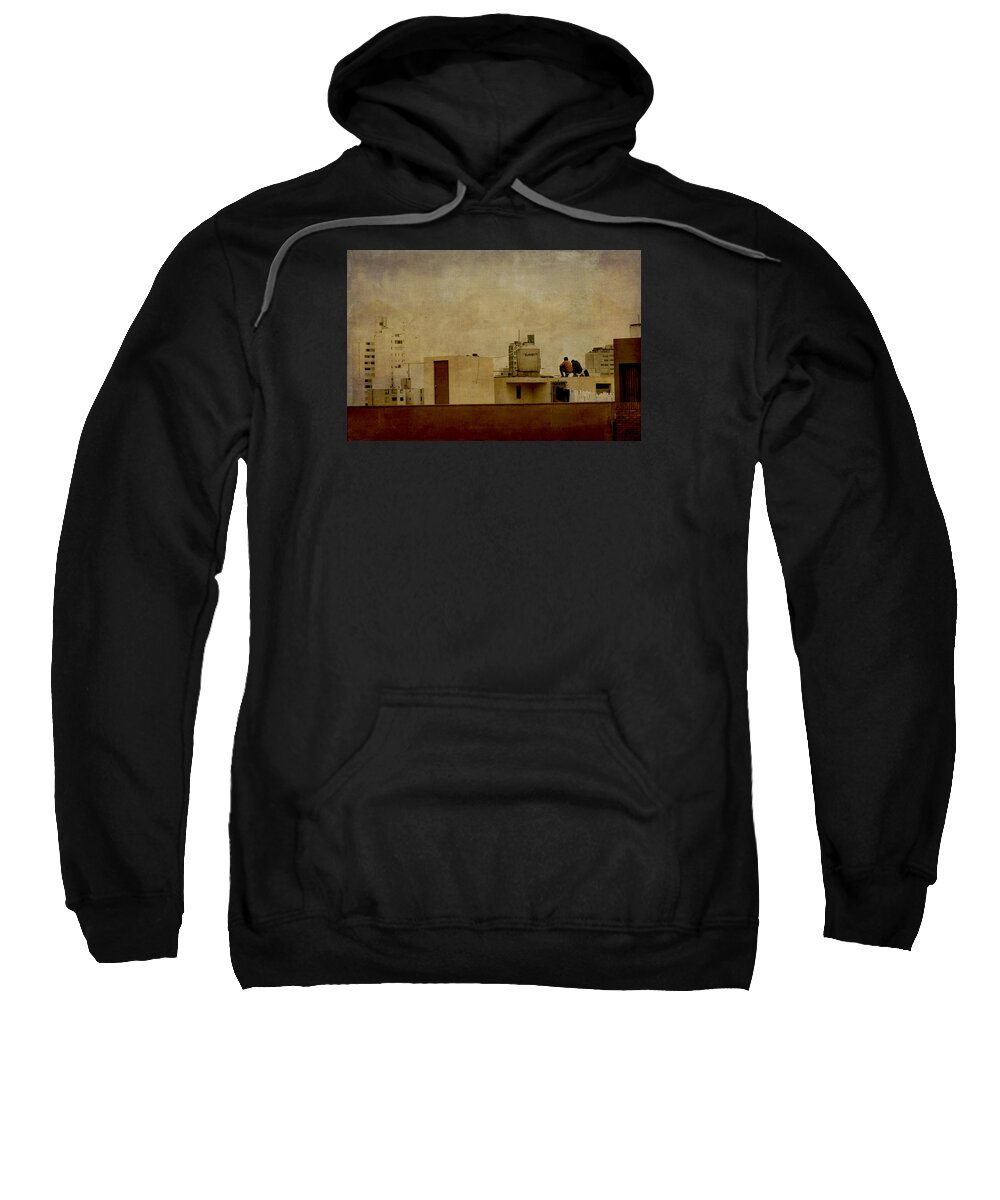 Lima Sweatshirt featuring the photograph Up on the Roof by Kathryn McBride