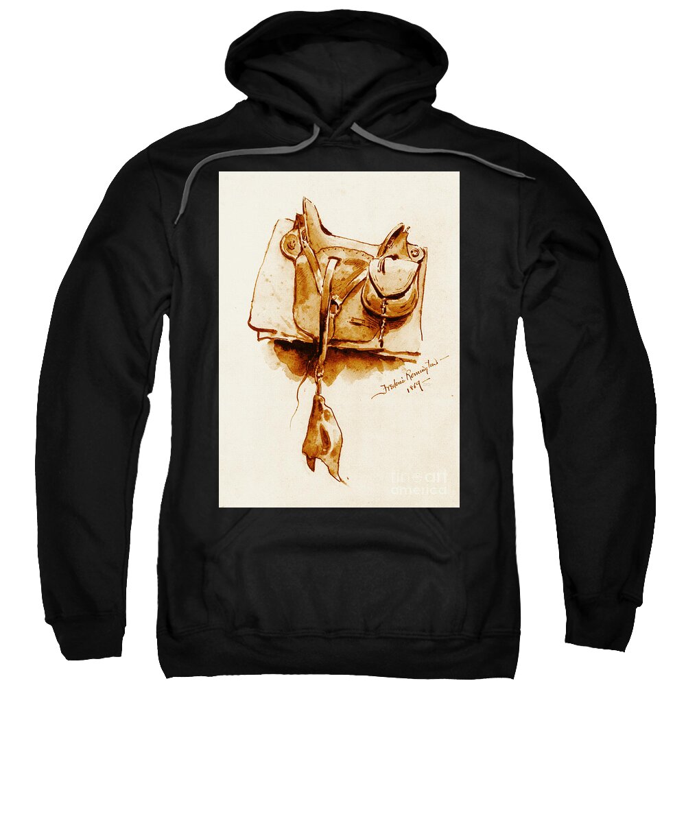 Us Cavalry Saddle 1869 Sweatshirt featuring the photograph US Cavalry Saddle 1869 by Padre Art