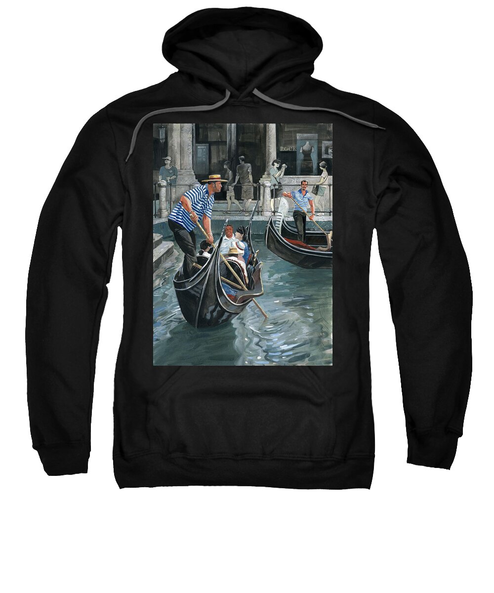 Venice Sweatshirt featuring the painting Venice. Il Bacino Orseolo by Igor Sakurov