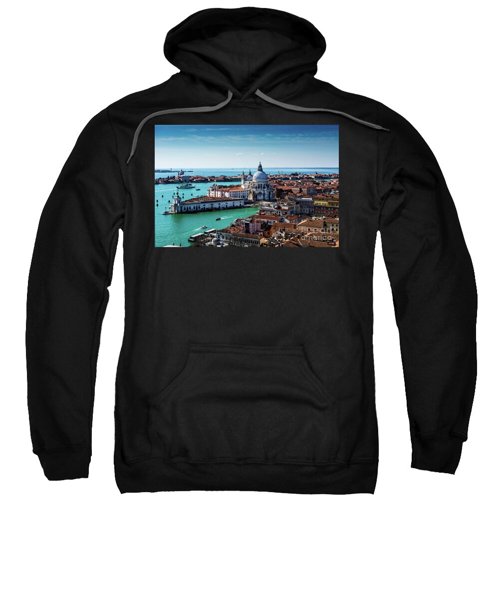 Eternal Sweatshirt featuring the photograph Eternal Venice - Aerial View by M G Whittingham