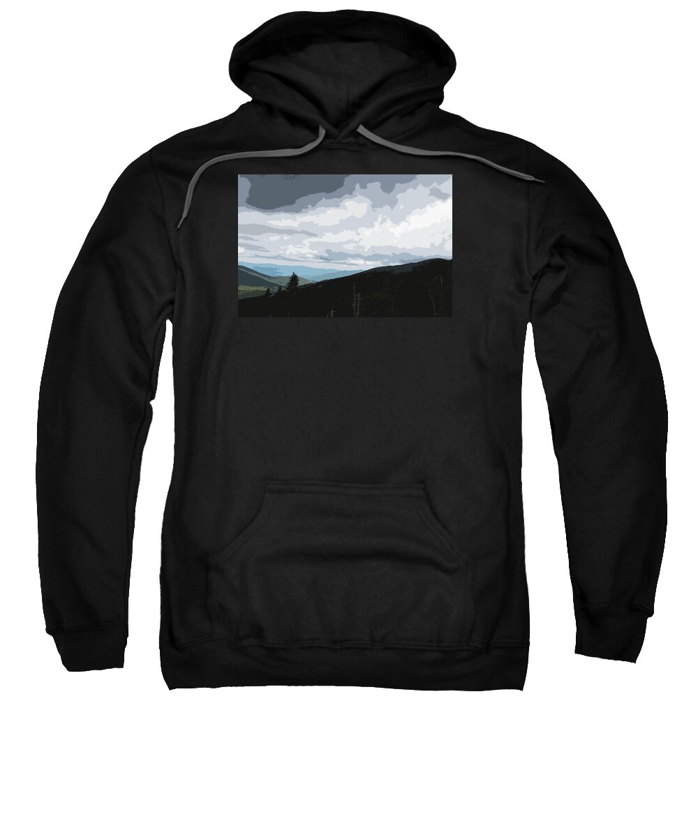 Photograph Sweatshirt featuring the photograph View from Mount Washington II by Suzanne Gaff