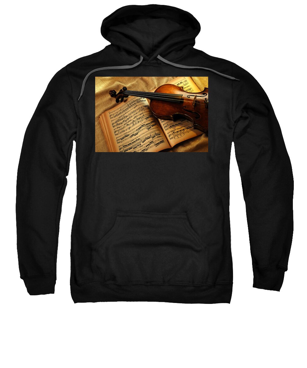 Violin Sweatshirt featuring the photograph Violin by Jackie Russo