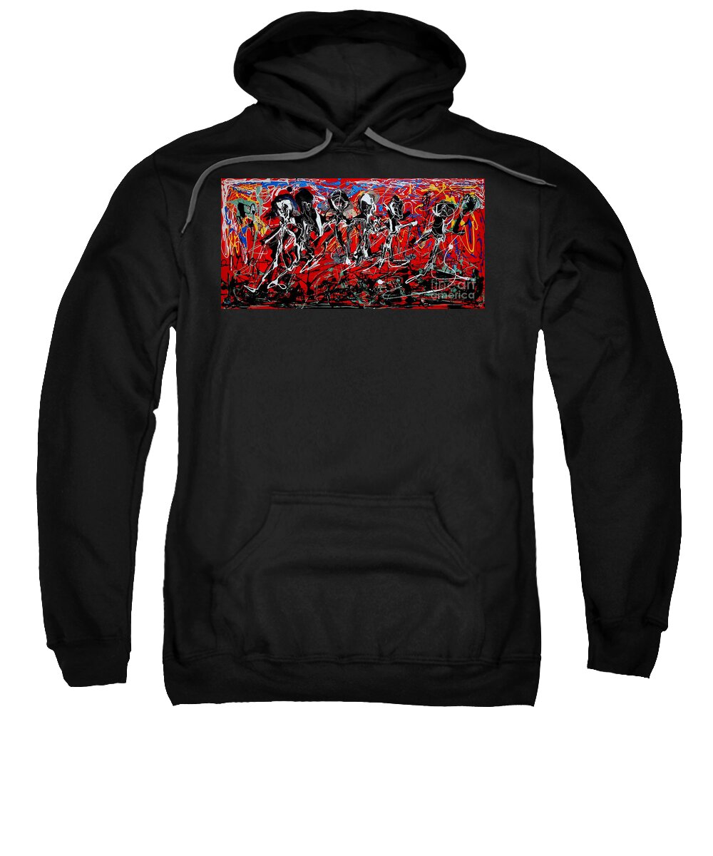  Sweatshirt featuring the painting Vitality by Rebecca Flores
