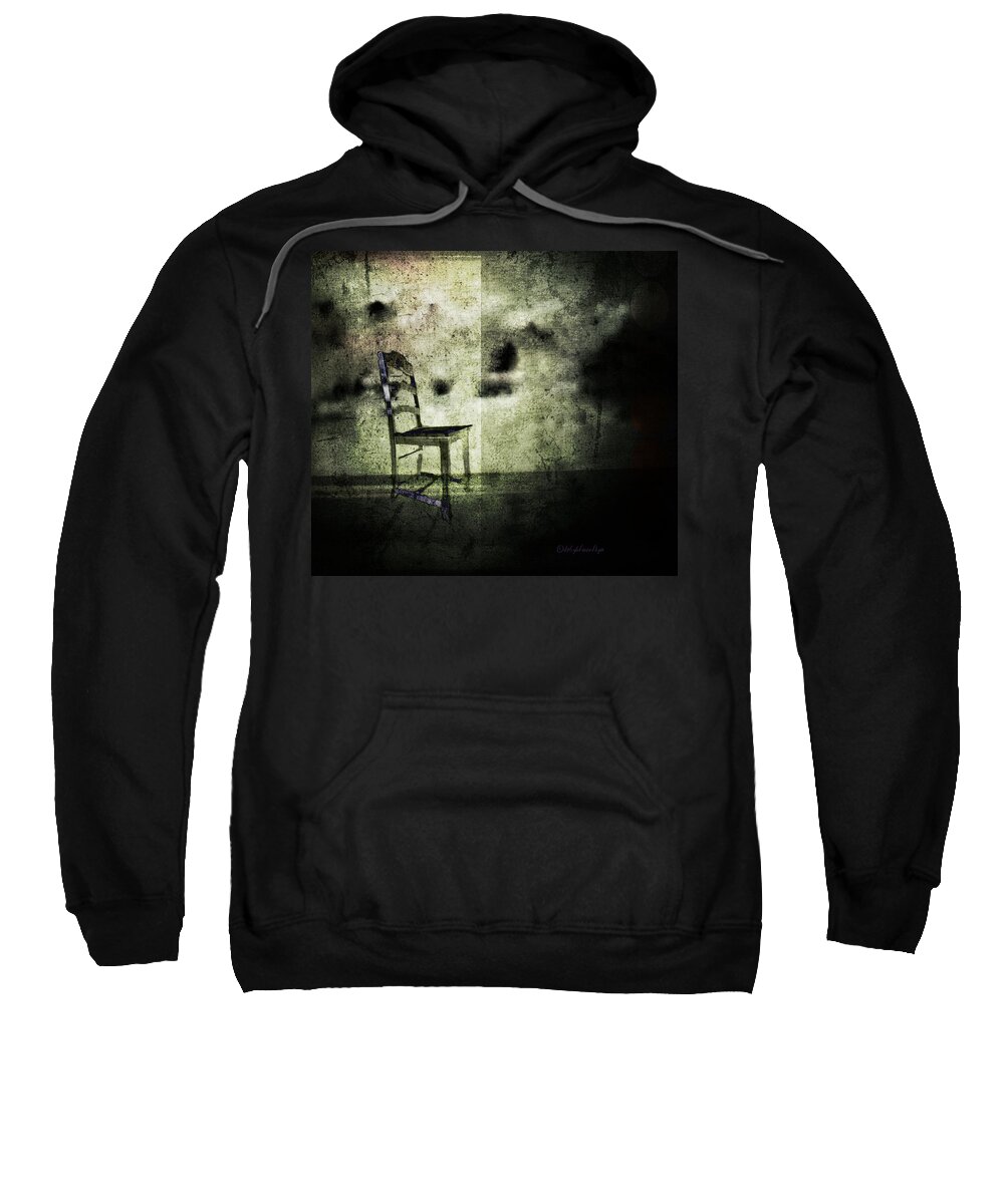 Chair Sweatshirt featuring the digital art We Never Did That in Our Family by Delight Worthyn