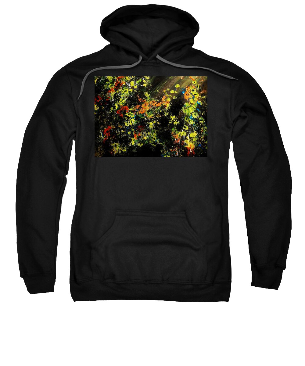 Flowers Sweatshirt featuring the painting Wildflowers At Dawn by Eugene Budden