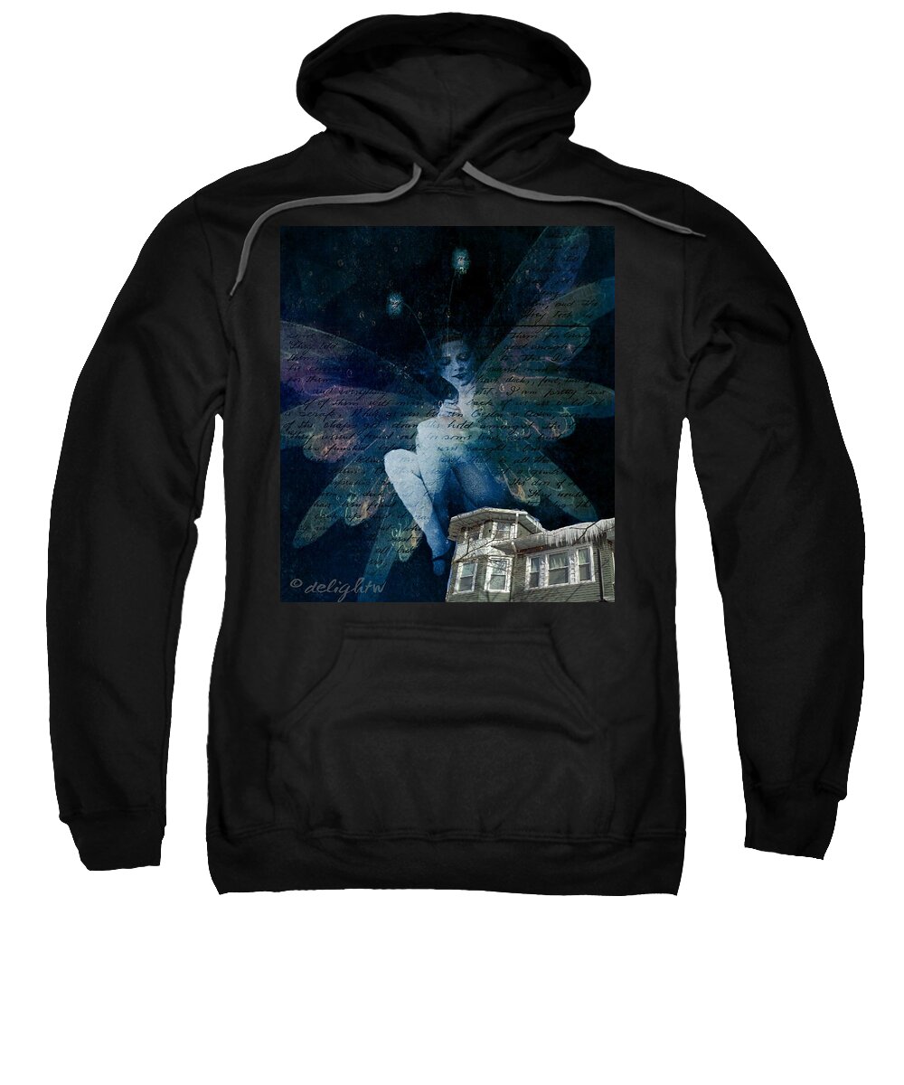 Fairy Sweatshirt featuring the digital art Winter Fairy by Delight Worthyn